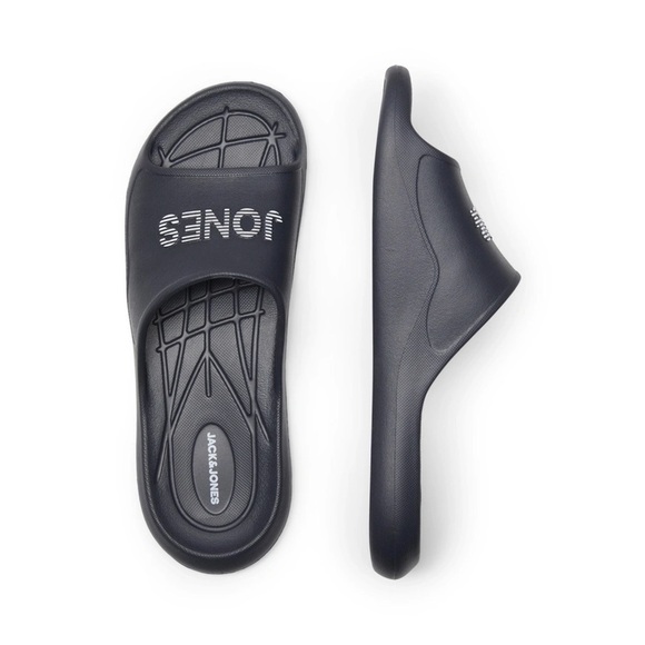 Jack & Jones Mens Slide Black Size US 9 / EU 42 Anthracite NWT - Picture 3 of 8